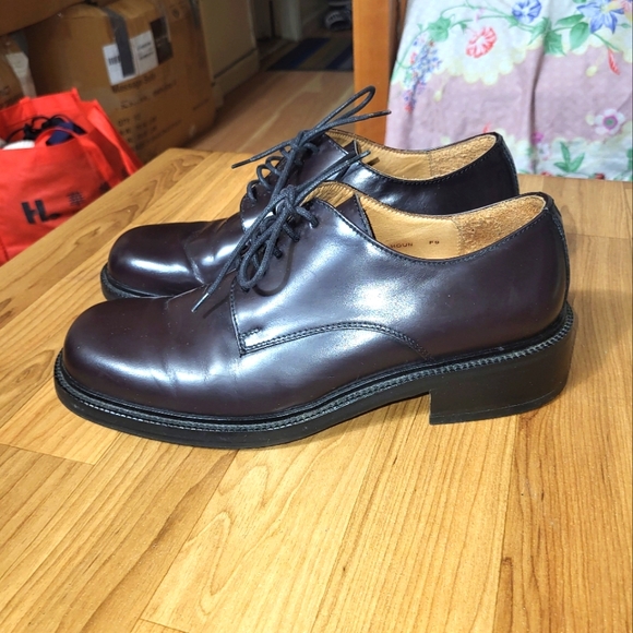Coach Men's Stanley Dress Shoe Brown Leather Size 8 D Lace Up Round Toe GUC - Picture 1 of 8